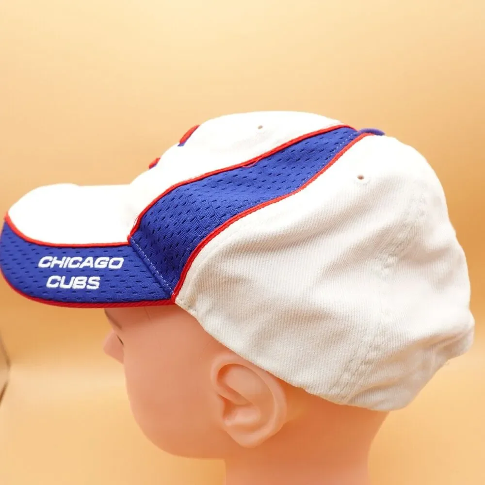 Chicago Cubs Hat Cap Strap Back White Blue Red Mens MLB Baseball One Size
